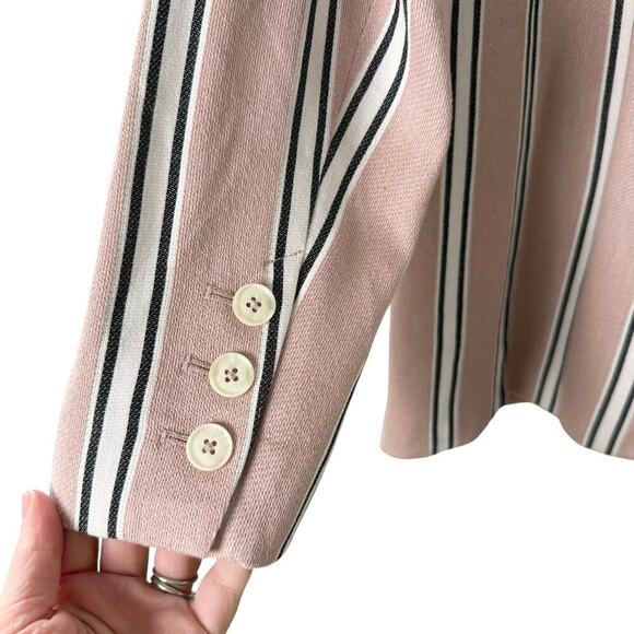 Free People Uptown Girl Oversized Blazer in Pink‎ Stripes 100% Cotton, Small - Picture 13 of 15